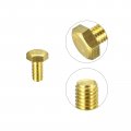 Uxcell Brass Hex Bolts M8x16mm 3pcs Fully Thread Grade 4 8 Solid Hexagon Head Bolt Machine Screws For Machinery