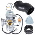 Labwork Carburetor With 2 Intake Boot Replacement For Yamaha 600 Yfm600 1998 1999 2000 2001