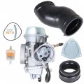 Labwork Carburetor With 2 Intake Boot Replacement For Yamaha 600 Yfm600 1998 1999 2000 2001