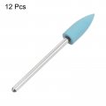 Uxcell 12pcs 600 Grits Abrasive Mounted Stone 2 35mm Shank 1 4 6mm Dia Pointed Point Heads Grinding And Polishing Wheels For