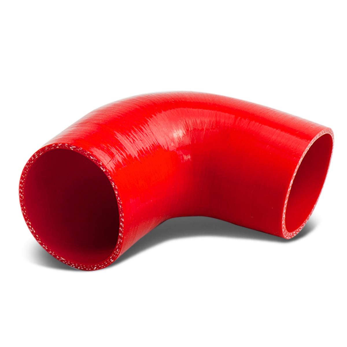 2 5 Inches To 3 90 Degree Elbow Turbo Intercooler Intake Piping Coupler Reducer Silicone Hose Red
