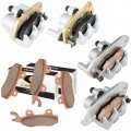 Caltric Front Rear Left Right Brake Caliper With Pad Compatible Yamaha Rhino 700 Yxr700 4x4 2008-2013