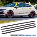 X Autohaux 4pcs Weatherstrip Window Trim For Honda Civic 2016-2019 Seal Car Outside Belt Door Weather Strip