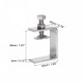 Uxcell Stainless Steel C-clamp With 46mm Wide Jaw Opening For Woodworking Welding Building Household Mount