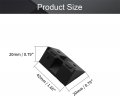40pcs Abs Corner Braces 1 65 X 79 0 Gusset Bracket Fasteners Shelf Cabinet Door 4 Holes Angle Brackets With Cover Cap Black