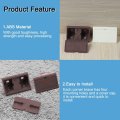40pcs Abs Corner Braces 1 65 X 79 0 Gusset Bracket Fasteners Shelf Cabinet Door 4 Holes Angle Brackets With Cover Cap Black