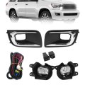 Front Fog Lights Lamps Assembly Replacement For Sequoia 2018-2022 Left And Right Side With Bezel Switch To1038219 To1039219 