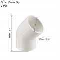 Uxcell 50mm Slip 45 Degree Pvc Pipe Fitting Elbow Coupling Connector 2 Pcs