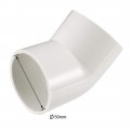 Uxcell 50mm Slip 45 Degree Pvc Pipe Fitting Elbow Coupling Connector 2 Pcs