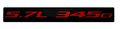 5 7l 345ci Red On Black Highly Polished Real Aluminum Emblem