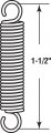 Handyman Springs Sp 9600 Extension Spring Steel Construction Nickel-plated Finish 0 035 Ga X 1 4 In 1-1 2 Single Loop Open Pack