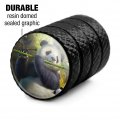 Panda Family Flute Valve Stem Caps For Tire Rim Wheel Aluminum Black