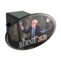 Bernie Sanders 2020 With Birds In A Forest Retro Cartoon Oval Tow Trailer Hitch Cover Plug Insert