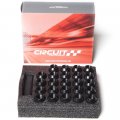 Circuit Performance Spline Drive Tuner Acorn Lug Nuts Black 14x1 5 Forged Steel 24pc Tool Compatible With Dodge Challenger