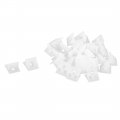 Uxcell Plastic Home Accessory Furniture Corner Angle Fixing Support Bracket Plates 30pcs White