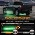 2 Pcs 70 In Truck Emergency Lights Strip 864 Led Green White Running Board Strobe Light Bar Waterproof Flashing Warning Safety
