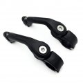 Hk Group Motorcycle Black Long Angled Adjustable Highway Peg Mounting Kit For Bike Equipped With 1-1 4 Inch 1 25 Front Engine