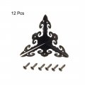 Uxcell Metal Box Corner Protectors Edge Guard Protector 50x50x50mm Bronze Tone 12pcs
