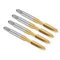Spiral Point Plug Threading Tap 1 4-20 Unc Ground Threads H2 High Speed Steel 6542 Titanium Coated Screw Taps Tapping Bit For 