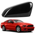 Black Right Passenger Side Mirror Cover For 2010 2011 2012 2013 2014 Ford Mustang Glossy Abs Plastic Direct Replacement Clip On 