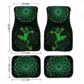 Stuoarte Mandala Flower Frog Print 4 Pieces Car Floor Mats Vehicle Front And Rearpet Full Set Anti-slip Auto Carpet Heavy Duty