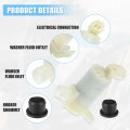 Acropix Car Windshield Washer Motor Pump Replacement Fit For Nissan 350z Pack Of 2 White