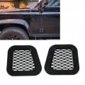 Vent Air Flow Intake Qiilu Front Side Grille Cover Decoration Glossy Black Replacement For Land Rover Defender 2004a 2019