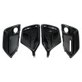 Glossy Black Front Rear Bumper Grill Fog Light Cover Bezel Frame Trim For Honda Civic Fk4 Fk7 Hatchback 2017-2021 Left Driver