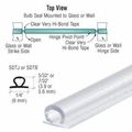 Crl Translucent Vinyl Bulb Seal 7 32 Gap 98 In Long 5 Pack 