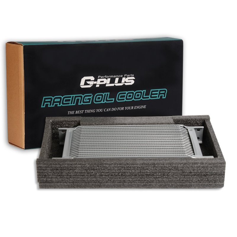 10 Row An10 Universal Aluminum Engine Transmission Oil Cooler Kit With Filter Relocation Silver