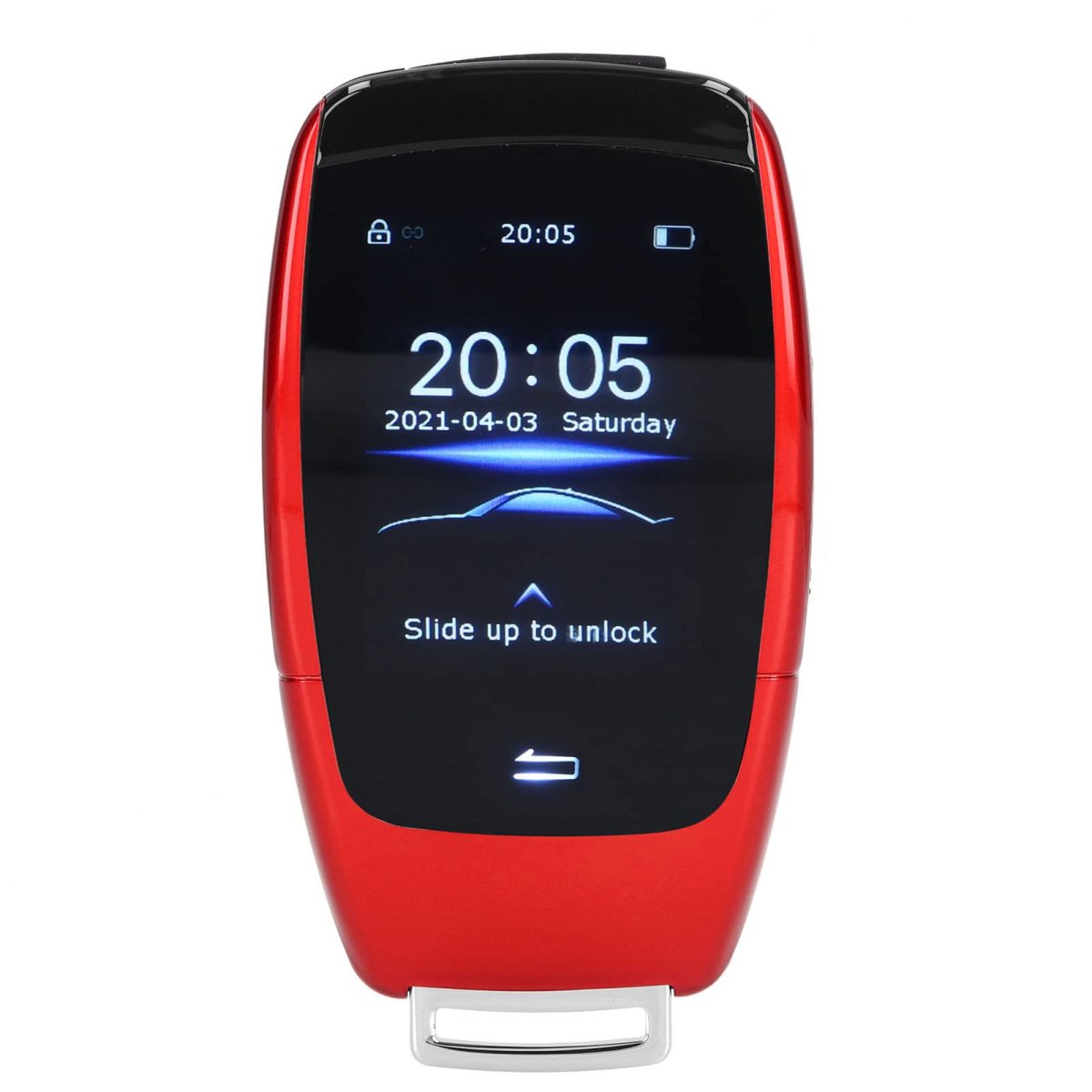 Car Keyless Entry Smart Remote Key With 2inch Lcd Touch Screen For Start Stop Engine Button Window Lift Function Side Keys Red