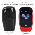 Car Keyless Entry Smart Remote Key With 2inch Lcd Touch Screen For Start Stop Engine Button Window Lift Function Side Keys Red