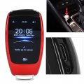 Car Keyless Entry Smart Remote Key With 2inch Lcd Touch Screen For Start Stop Engine Button Window Lift Function Side Keys Red