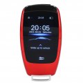 Car Keyless Entry Smart Remote Key With 2inch Lcd Touch Screen For Start Stop Engine Button Window Lift Function Side Keys Red
