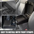 A Absopro Car Center Console Pad Kit Waterproof Armrest Seat Box Cover Protector For Lexus Rx350 2015-2022 Black White Stitches