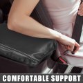 A Absopro Car Center Console Pad Kit Waterproof Armrest Seat Box Cover Protector For Lexus Rx350 2015-2022 Black White Stitches