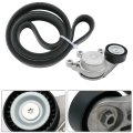 Drive Belt Tensioner And Ribbed V Kit 11287618848 For Bmw 228i 2014 2016 X3 2013 2017 320i 328i 428i 528i X1 X4 Z4 Replaces