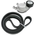 Saihisday 11287618848 Drive Belt Tensioner And Ribbed V-belt Kit Replacement For Bmw 228i 2014-2016 X3 2013-2017 Replaces 