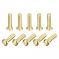 Uxcell Brass Machine Screws M3x12mm Phillips Pan Head Fastener Bolts For Furniture Office Equipment Electronics 12pcs