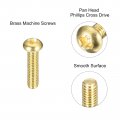 Uxcell Brass Machine Screws M3x12mm Phillips Pan Head Fastener Bolts For Furniture Office Equipment Electronics 12pcs