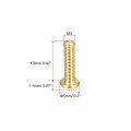 Uxcell Brass Machine Screws M3x12mm Phillips Pan Head Fastener Bolts For Furniture Office Equipment Electronics 12pcs