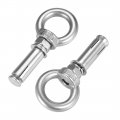 Uxcell M8 X 50 Expansion Eyebolt Eye Nut Screw With Ring 304 Stainless Steel Anchor Raw Bolts 2 Pcs