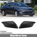 Black 1 Pair Car Driver Passenger Side Door Wing Mirror Cover Rear View Cap For Chevy Chevrolet Malibu 2016 2017 2018 2019 No