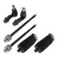 6pcs Front Suspension Kit Inner Outer Tie Rod End With Boot For Dodge Dart 2013-2016 Chrysler 200 2015-2017 