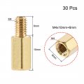 Uxcell M4x10mm 6mm Male-female Brass Hex Pcb Motherboard Spacer Standoff For Fpv Drone Quadcopter Computer Circuit Board 30pcs