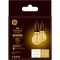 Ge Vintage Style A15 Led Light Bulbs Ceiling Fan Lights 40 Watt Amber Finish Small Base 2 Pack