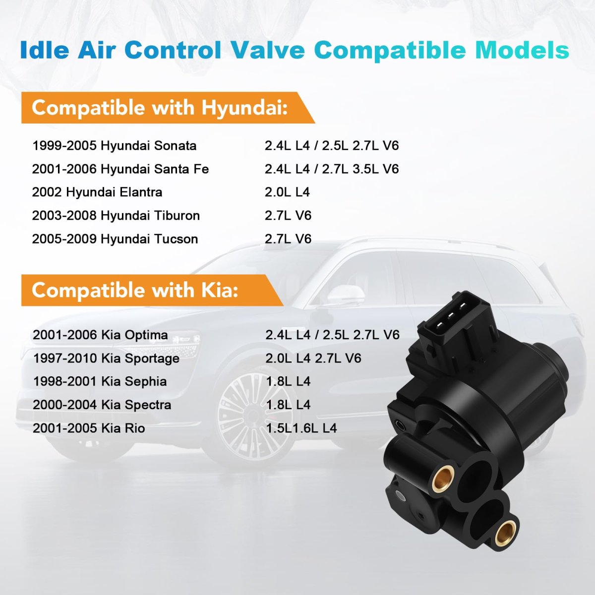 Idle Air Control Valve Fit For Hyundai Sonata Elantra Tucson Kia Optima Sportage 1997 1998 1999 2000 2001 2002 2003 2004 2005