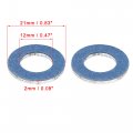 X Autohaux 5pcs M12 Blue Oil Drain Plug Gaskets Replacement For Toyota 90430-12031