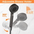 Shower Head Holder Suction Cup Handheld Removable Showerhead And Wall Mounted Bracket White