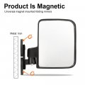 G-plus 2pcs Magnetic Side Mirror Tractor Left Right 114lb Rated Magnet Rubber Coated Mirrors For Compact Tractors Full Size